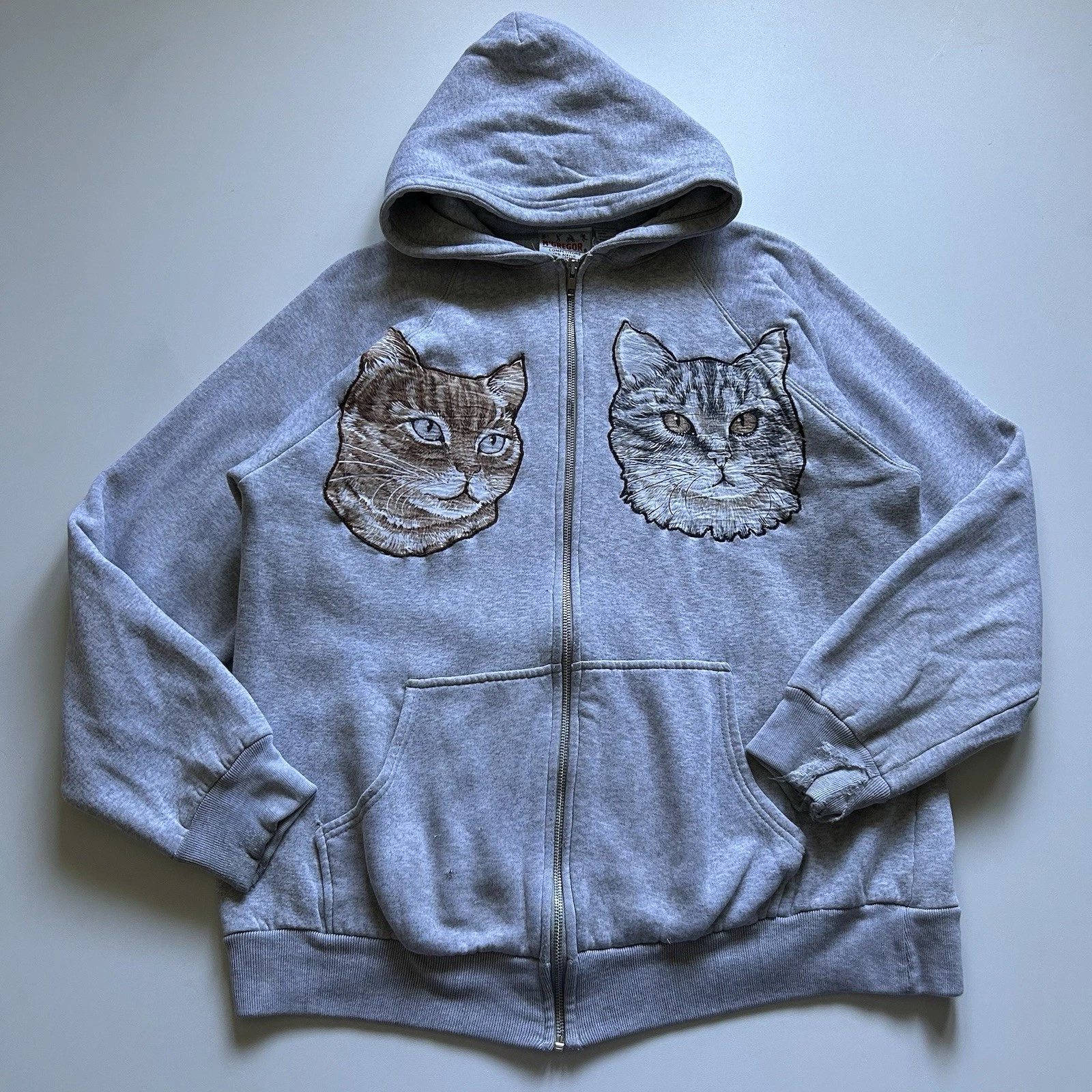 Vintage 90s Hoodie Size XL Thermal Lined Full Zip Cat Animal Art Embroidered
Opens in a new window o
