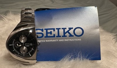 SUPER RARE Seiko Watch Men's Vintage Chronograph Elite Club Quartz 7T92