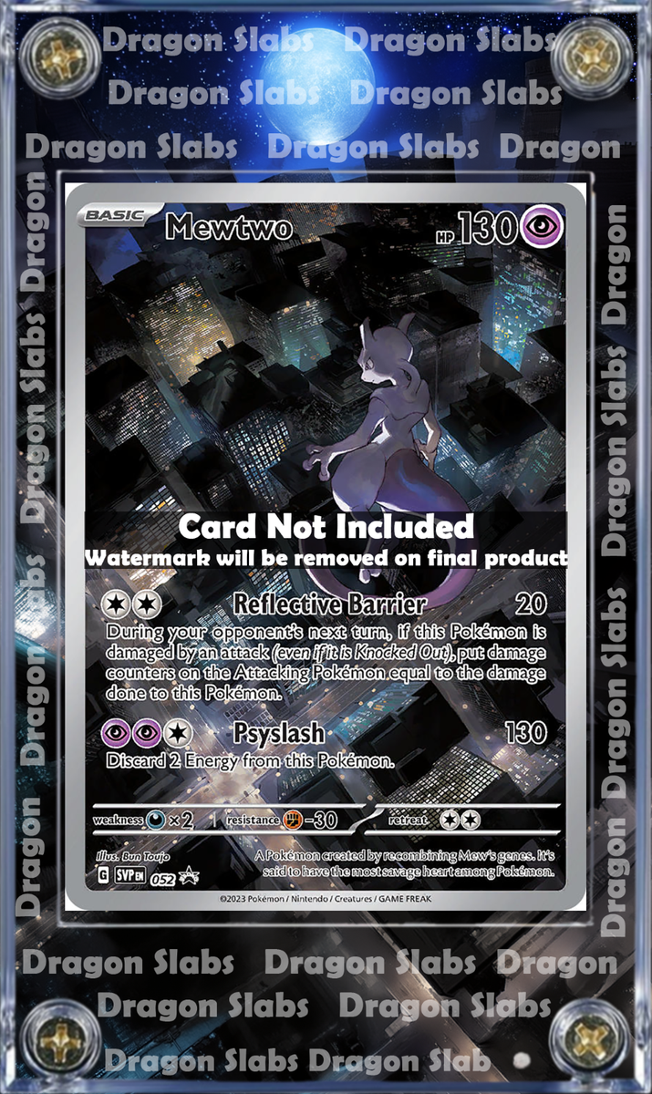 Pokemon Mewtwo 151 Promo 052 Custom Display Case Slab | eBay