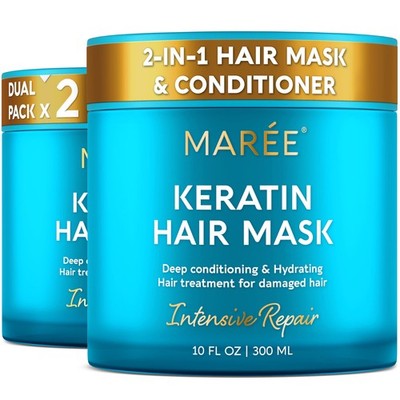 MAREE Deep Conditioning Hair Mask for Damaged Hair Treatment 2 PACK  Keratin ...