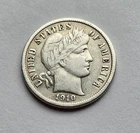 1910-P Philadelphia Silver Barber Dime Better Date