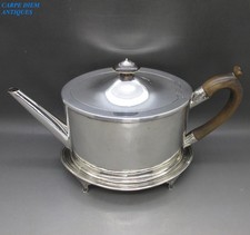 GEORGE III GOOD MATCHED SOLID STERLING SILVER TEAPOT & STAND 540g LONDON 1789