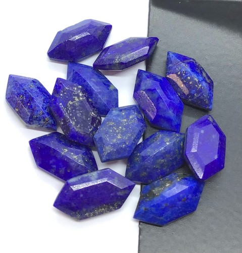 Natural AAA Lapis Lazuli Cut Long Hexagon Faceted Loose Gemstone Making Jewelry - Picture 2 of 7