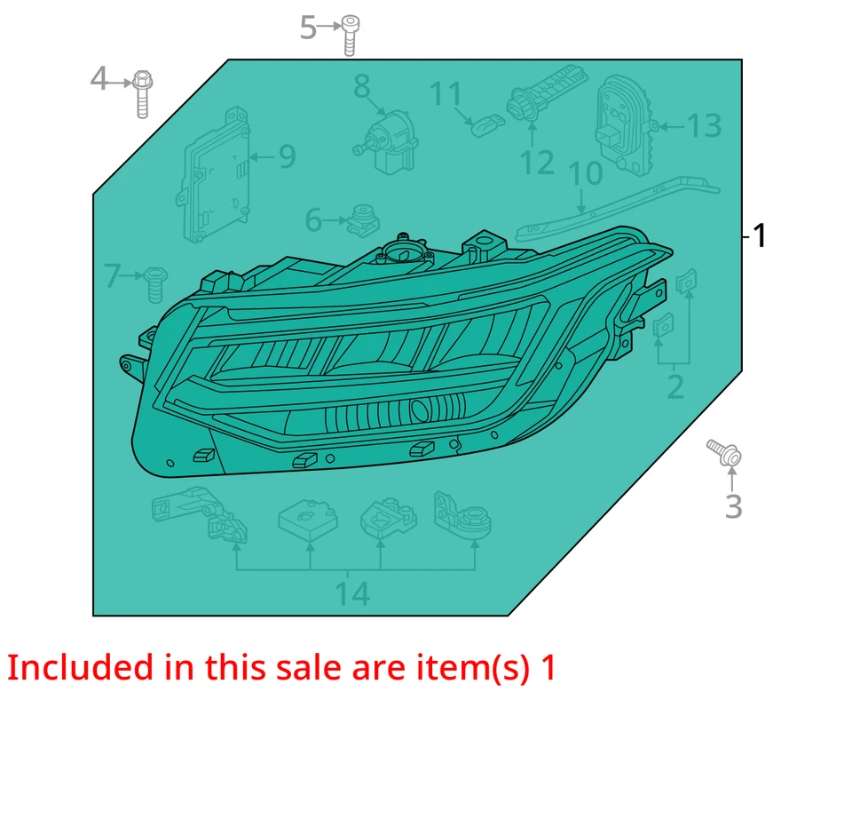 Faro delantero derecho LED OEM 2022-2024 VOLKSWAGEN TIGUAN *NOTA* Foto 3 de 4