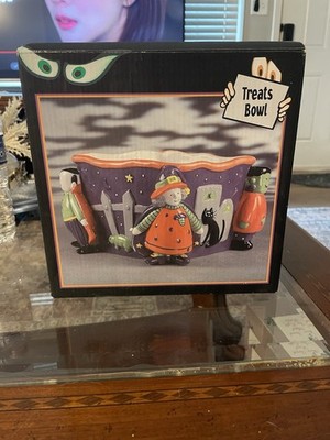 Halloween Trick or Treat Ceramic Serving Bowl