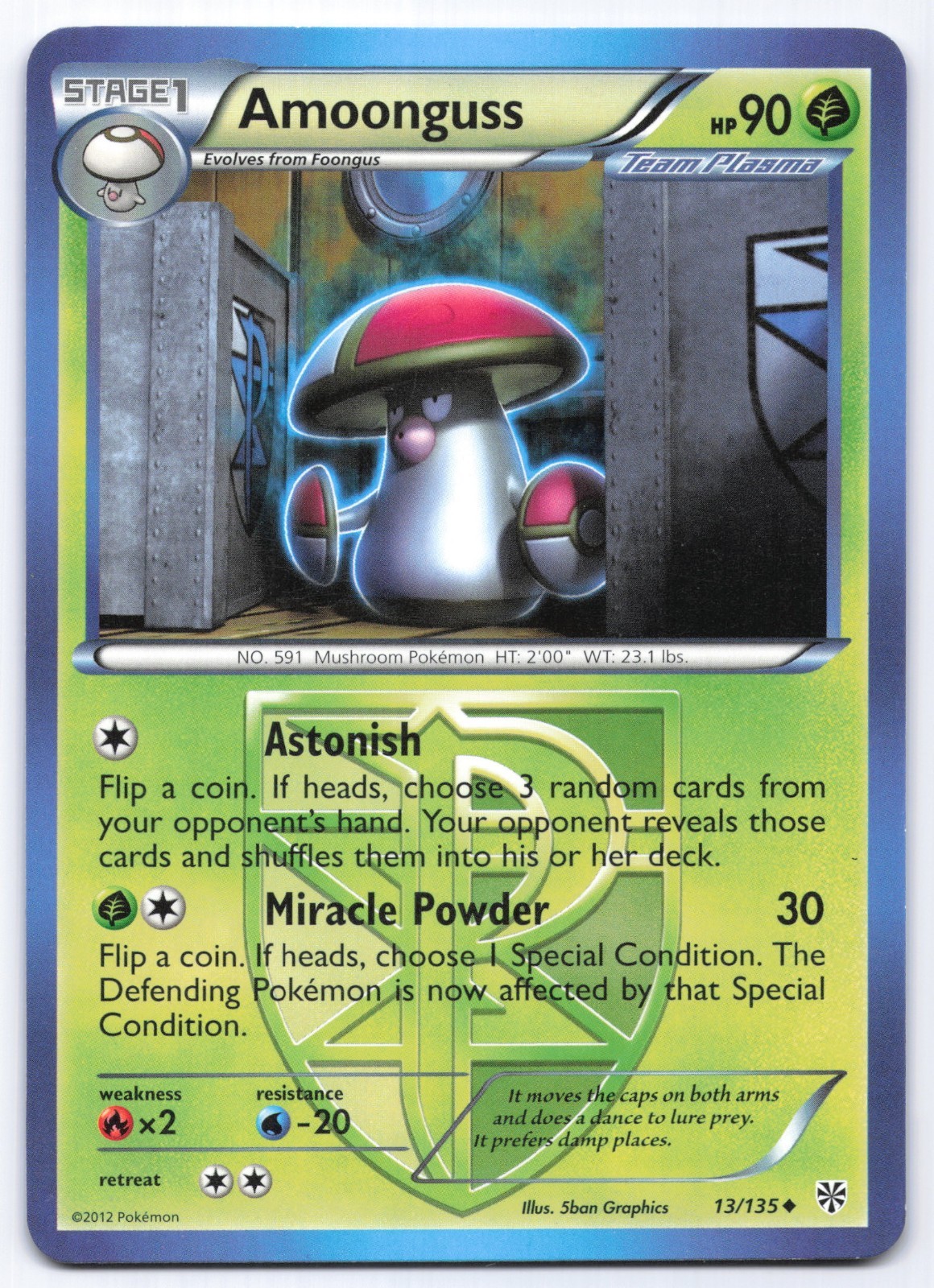 Amoonguss 13/135 Plasma Storm uncommon Non-holo Pokémon Card