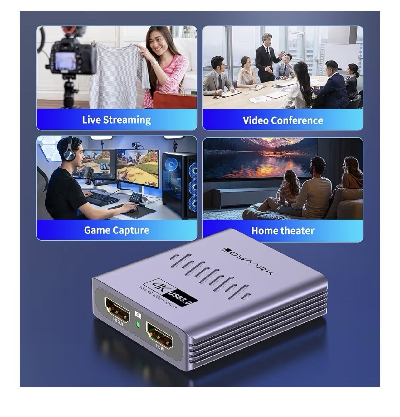 4K HDMI Video Capture Card for Nintendo Switch 2 PS5 Xbox PC Streaming- USB 3.0