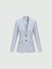 Giacca monopetto in twill stretch