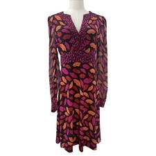 Diane von Furstenberg Leyah Midnight Kiss Silk Dress 8 $478