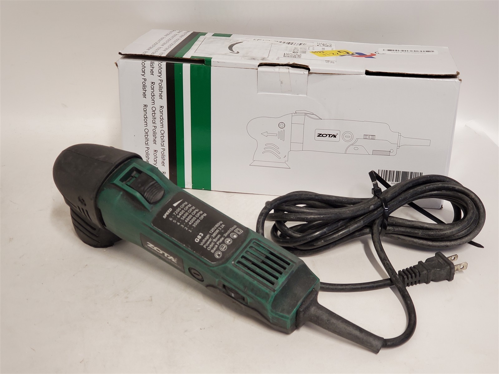 ZOTA Mini Car Buffer Polisher with 8mm Random Orbital for Ca