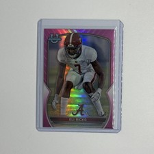 2022 Topps Bowman University Chrome Pink Refractor #28 Eli Ricks Alabama