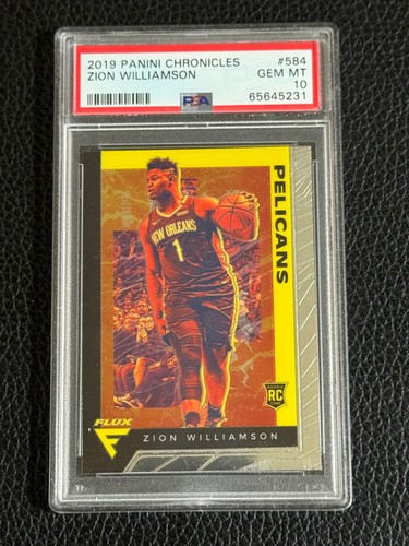 2019-20 Panini Chronicles - Flux Zion Williamson #584 (RC) PSA 10 Gem