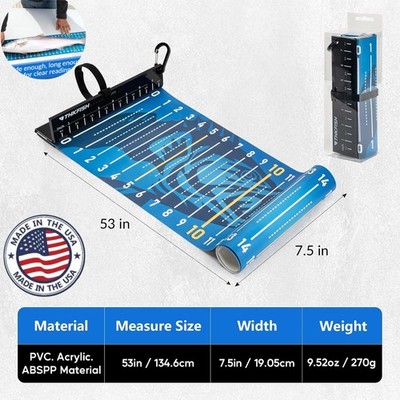 53in Fish Ruler,Fish Measuring Tape,with Bump Board,Waterproof Measurement Tool