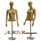 Skin Tone Female Half Body Mannequin Manequin Manikin Dress Body Form+Round Base
