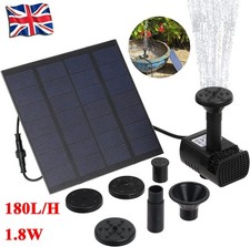180L/H Solar Powered Water Feature Pump Garden Fountain Pond Water UK