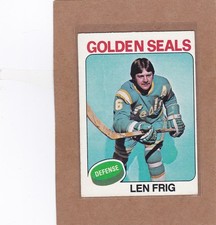 1975-76 TOPPS HOCKEY LEN FRIG #174 GOLDEN SEALS EX *A37903