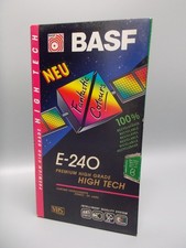 BASF E, Premium High Grade, VHS Videotape, 240 Min/4 Hrs, OVP/New. #K-488-05