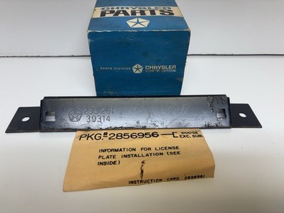 NOS Mopar Front License Plate Mounting Bracket Dodge Polara 2931261