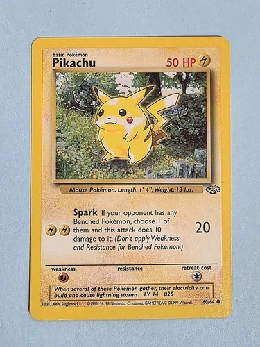 1999 Pikachu 60/64 - Jungle - NM Pokémon TCG - WotC