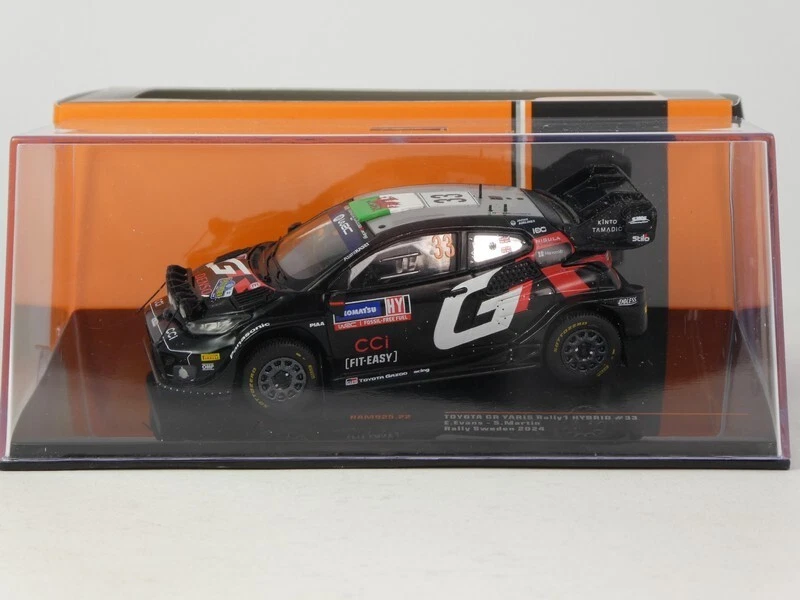 Ixo Toyota GR Yaris Rally1 Hybrid #33 Evans Rally Sweden 2024 1/43 RAM925.22 - Immagine 3 di 4