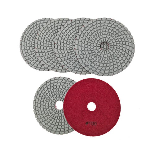Diamant-Polierpads 6pcs 5''/125mm Schleifscheibe für Granit Marmor und Fliesen - Picture 8 of 13