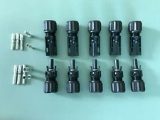 10 AMPHENOL H4 8-AWG F/M HELIOS SOLAR CONNECTOR W/ PIN INCLUDED