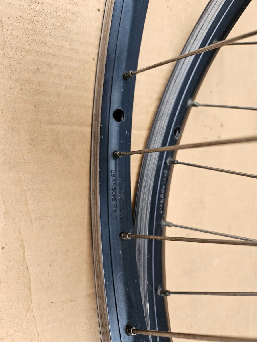 Vintage Araya RX-7 26x1.50 Mountain Bike Wheelset Black w/ Deore