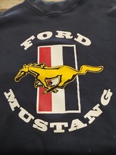 Vintage Mens XL Ford Mustang Pullover Blue Sweatshirt Ford Motors Co. Classics