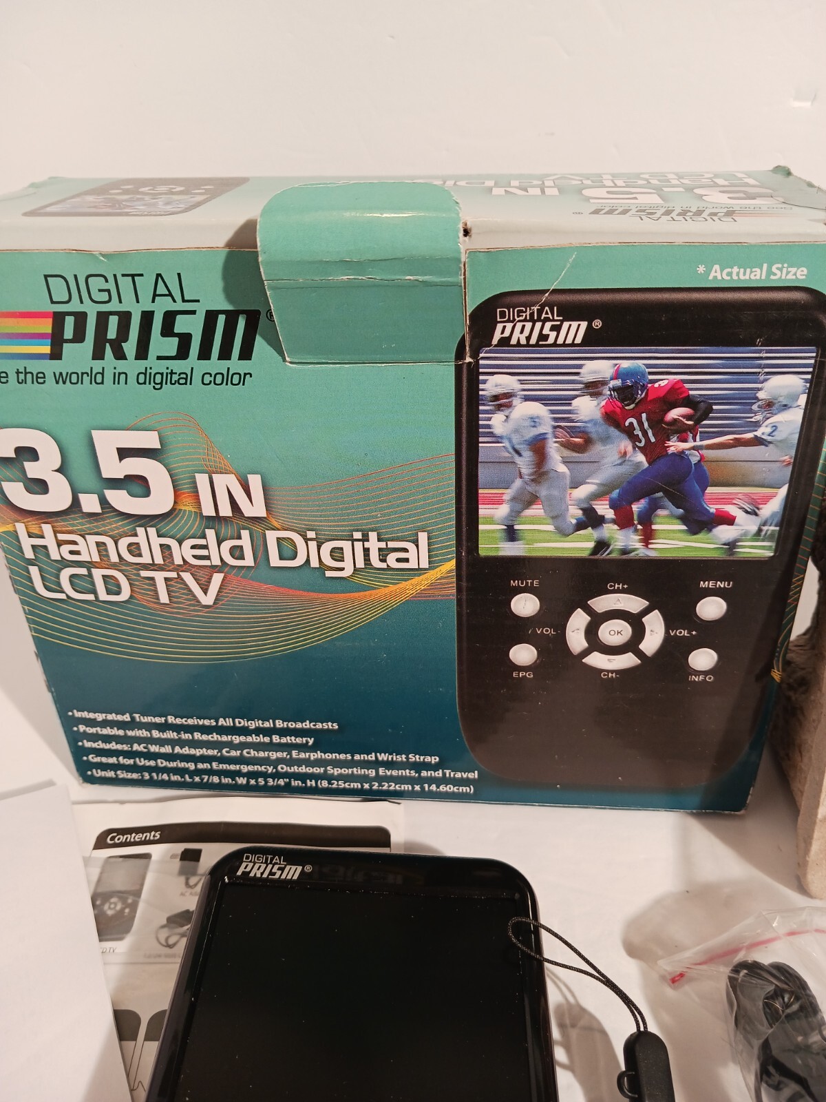 Digital Prism 3.5 Inch Handheld Digital LCD TV TESTED WORKS eBay