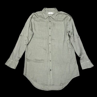 Herren Onia Longshirt Größe Small durchgeknöpft Salbei Pistazie 