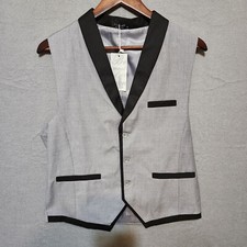 Coofandy Mens Suit Vest Gray  Black Size Small New with Tags