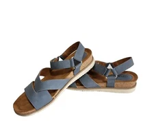 Eurosoft by Sofft Sandals Womens Size 11 M Lynelle Chambray Blue Strappy Comfort