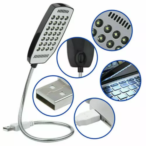 Bright Flexible Mini 28 LED USB Light Computer Lamp Laptop PC Desk Reading