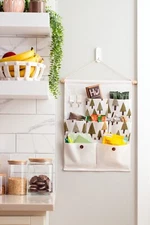 Wall Hanging Storage Bags with Pockets Hanging Organizer over Door Bag Storage C