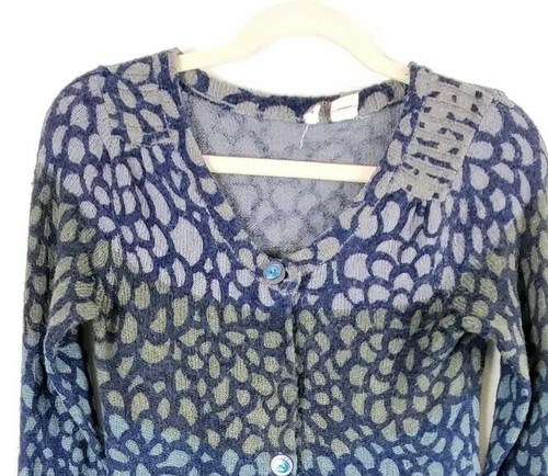 Moth Womens Colorful Button up Scoop Neck Wool Alpaca Blend Sweater Dress MED - Picture 2 of 12