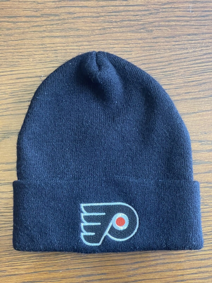 帽子 [0] NHL Black Beanie Philadelphia Flyers Youth NHL Philadelphia Flyers Knit Beanie Black w/Flyers