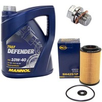 MotoröL ÖLfilter SH425/1P 10W40 5Liter + ÖLablassschraube FüR Mercedes W203 CL20