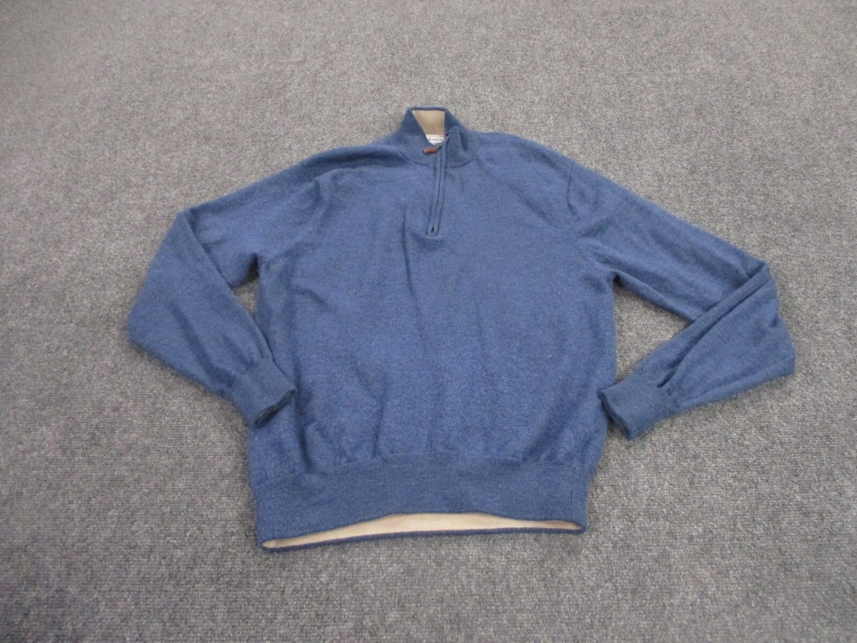 Peter Millar Sweater Adult L Blue Merino Wool Pullover Golf Jacket Jumper  Mens