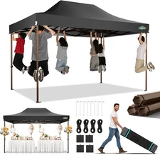 COBIZI 10'x15' Pop up Canopy Tent Heavy Duty Commercial Waterproof UV 50+ Gazebo
