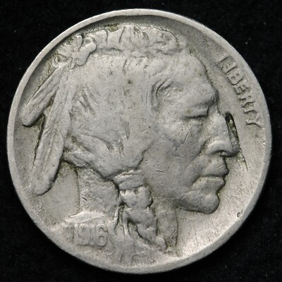 1916 2 1/2 Feathers ERROR & Lamination ERROR Buffalo Nickel CHOICE VF E241 T