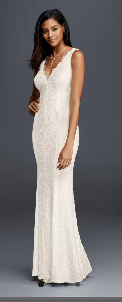 Lace Sheath David's Bridal Wedding Dresses for sale | eBay Lace Sheath David's Bridal Wedding Dresses for sale | eBay