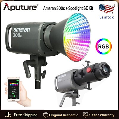 Aputure Amaran 300c RGB LED Video Light With Spotlight SE 36
