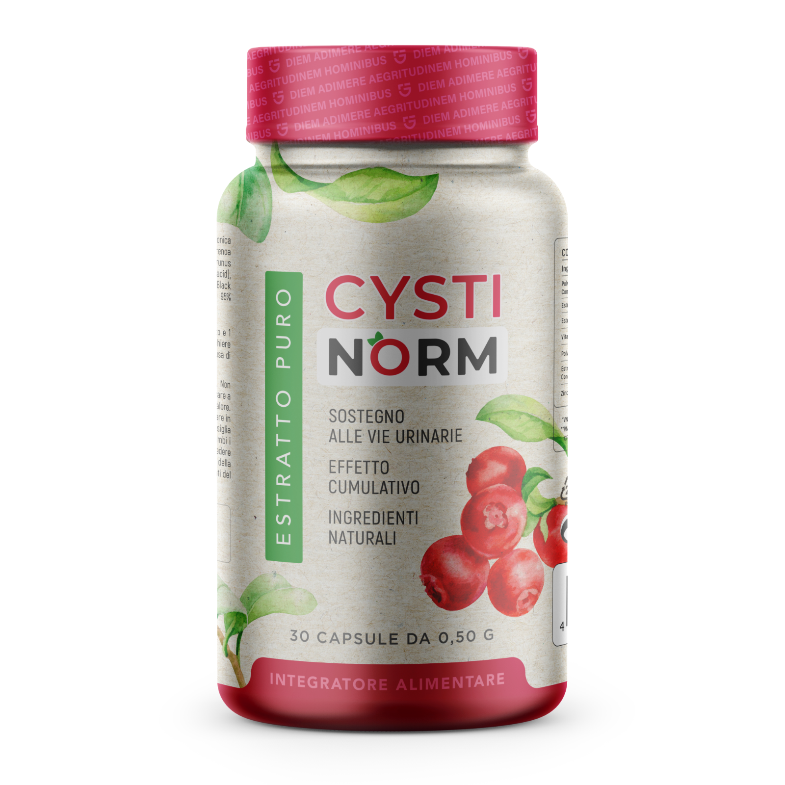 Cystinorm – Normale Funzione Vescicale – 30 Capsule – con Mirtillo Rosso
