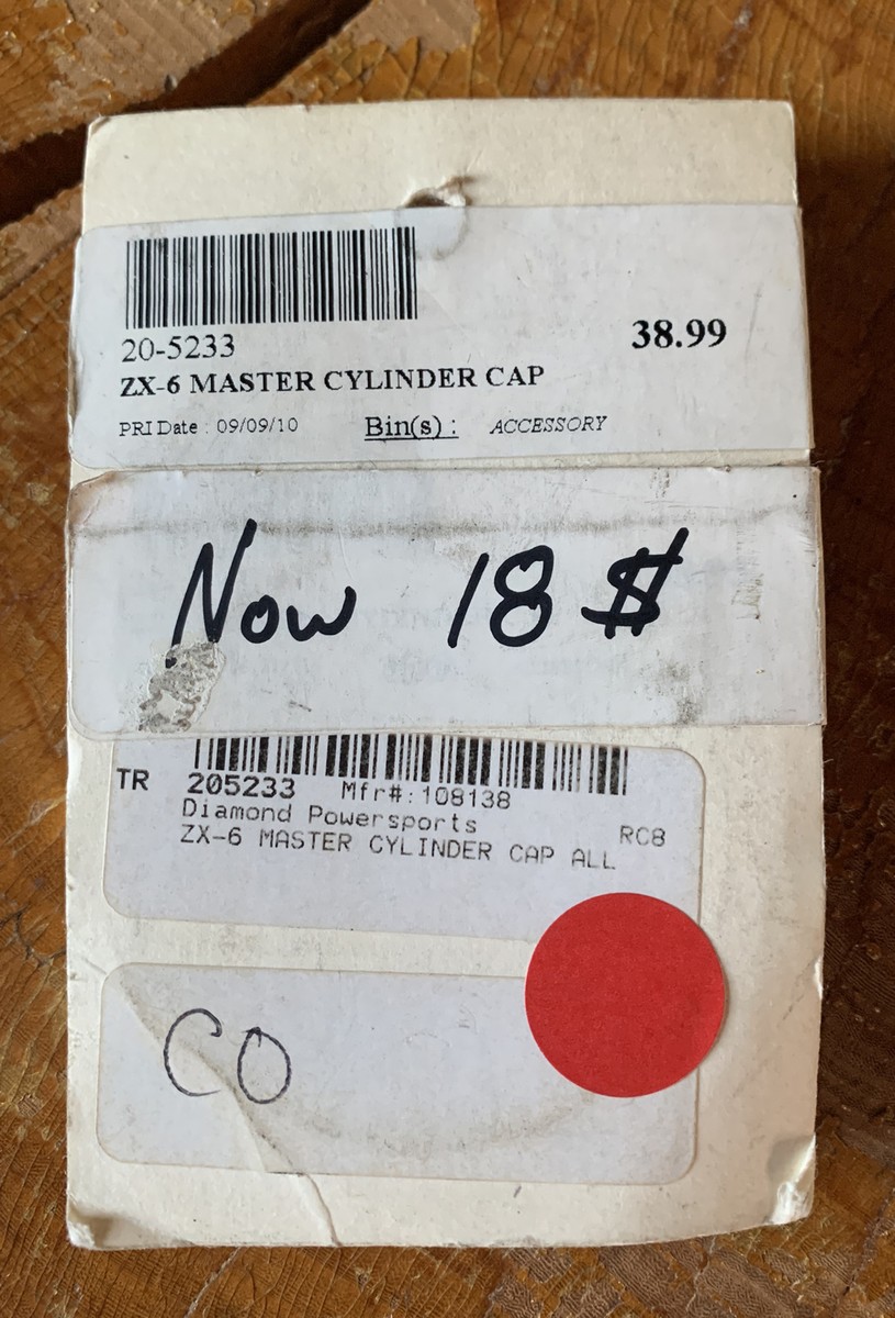 NOS ALUMINUM MASTER CYLINDER CAP - Kawasaki Ninja ZX6R ZX-6R ZX-6