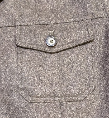 Marciano Guess Wool Blend Brown Felted Peacoat Jacket Coat Pockets Sz XL - Picture 10 of 14