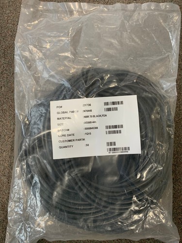 N70445 Standard O-Ring Buna Nitrilkautschuk 8" ID 8,5" OD schwarz 50er Pack  - Bild 1 von 3