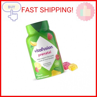 vitafusion PreNatal Gummy Vitamins, Raspberry Lemonade Flavored, Pregnancy Vitam