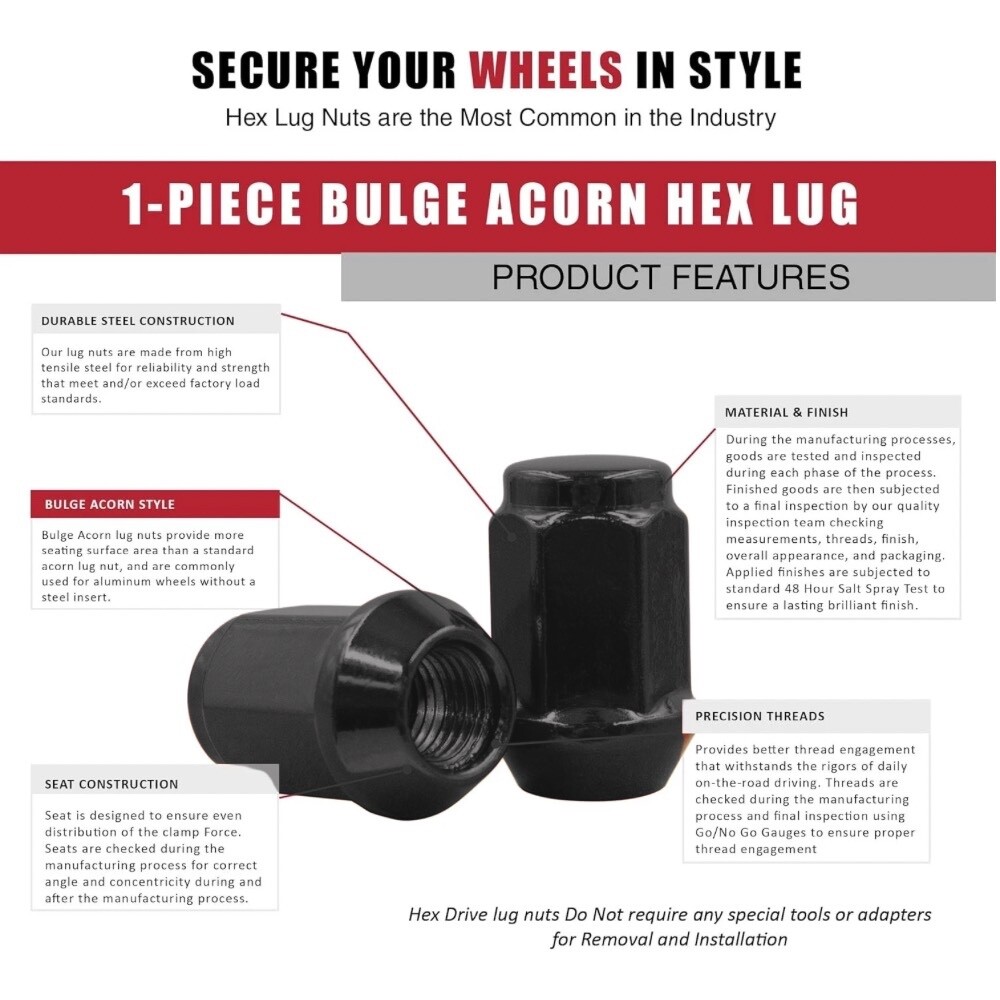 4 Bulge Lug Nuts 1987 1988 Kawasaki TECATE-4 KXF250 KXF 250 ATV Wheel Rim Nut