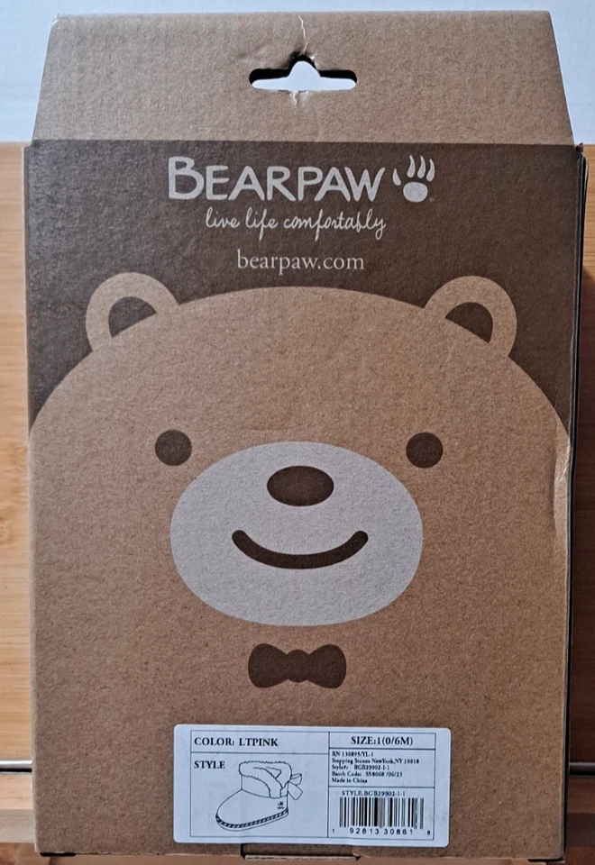 NUEVO Botín BearPaw Infantil Rosa Talla 1 (0/6 Meses) RN 130895 ROSA Foto 2 de 3