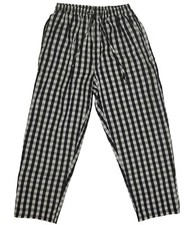 Noble Mount Mens Sleep Pants White Plaid Size Large